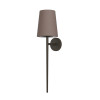 Astro Beauville Cone 138 wall lamp, oyster fabric shade / bronze structure