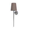 Astro Beauville Cone 138 wall lamp, oyster fabric shade / polished chrome structure
