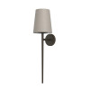 Astro Beauville Cone 138 wall lamp, putty fabric shade / bronze structure