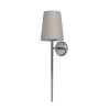 Astro Beauville Cone 138 wall lamp, putty fabric shade / polished chrome structure