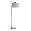 Astro Ravello Floor Drum 420 floor lamp, putty fabric shade / polished chrome structure